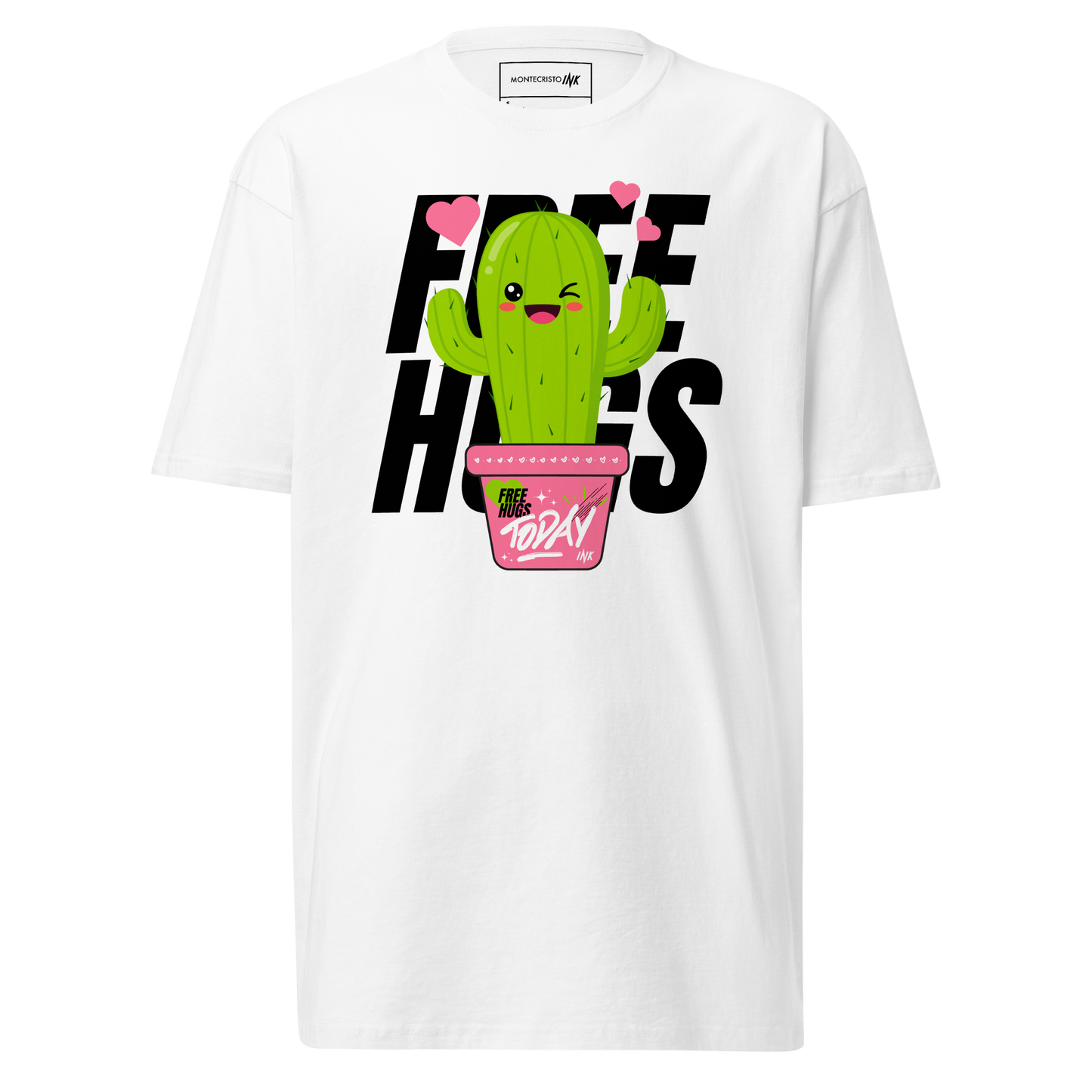 Premium T-shirt with "Free Hugs Today" design