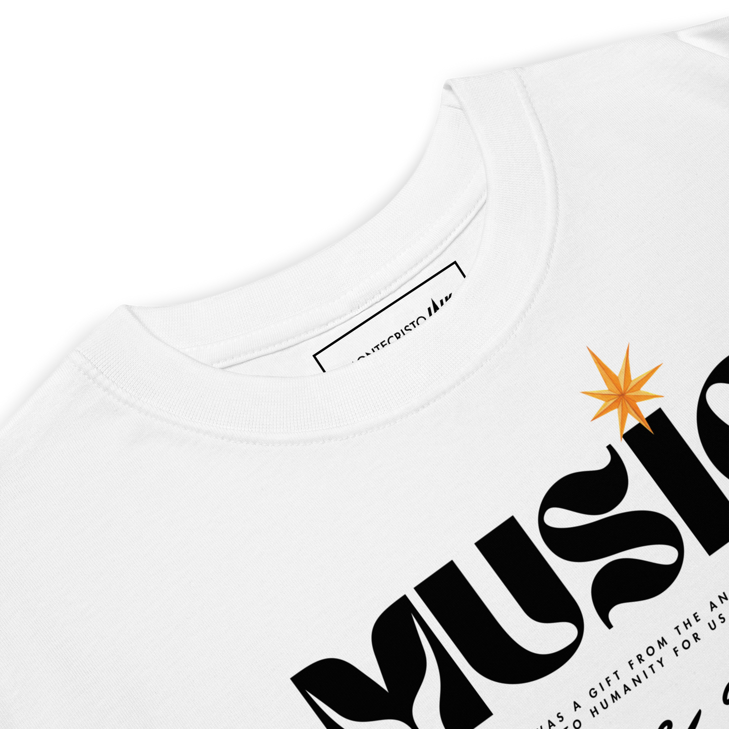 Premium T-shirt with "Music" motif