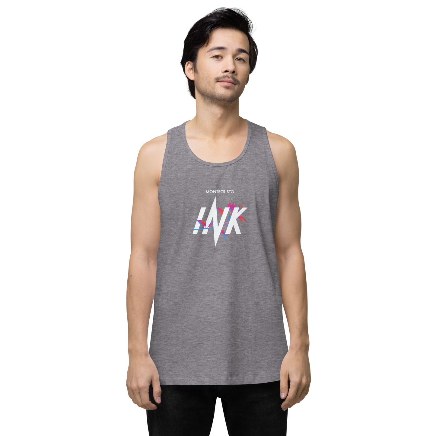 EliteBlend Premium Tank Top with "Montecristo Ink Floral" motif