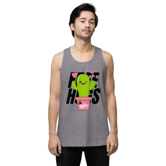 EliteBlend Premium Tank Top with "Free Hugs Today" design