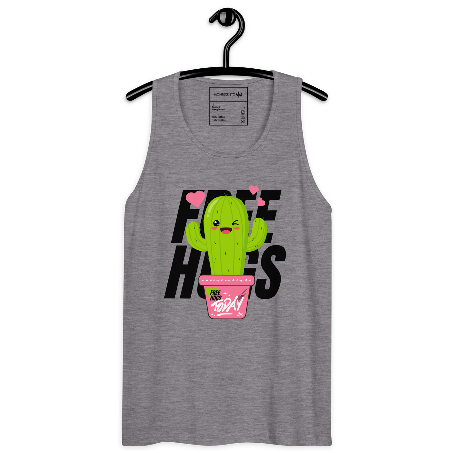 EliteBlend Premium Tank Top with "Free Hugs Today" design