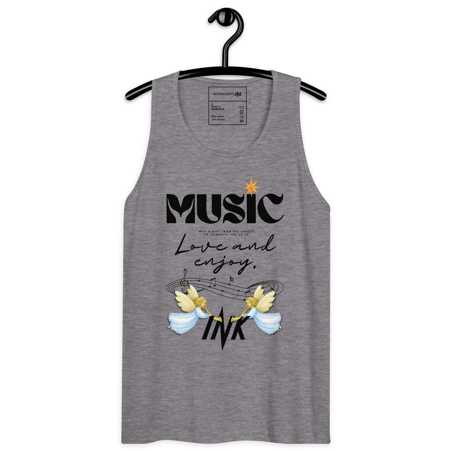 EliteBlend Premium Tank Top with "Music" motif