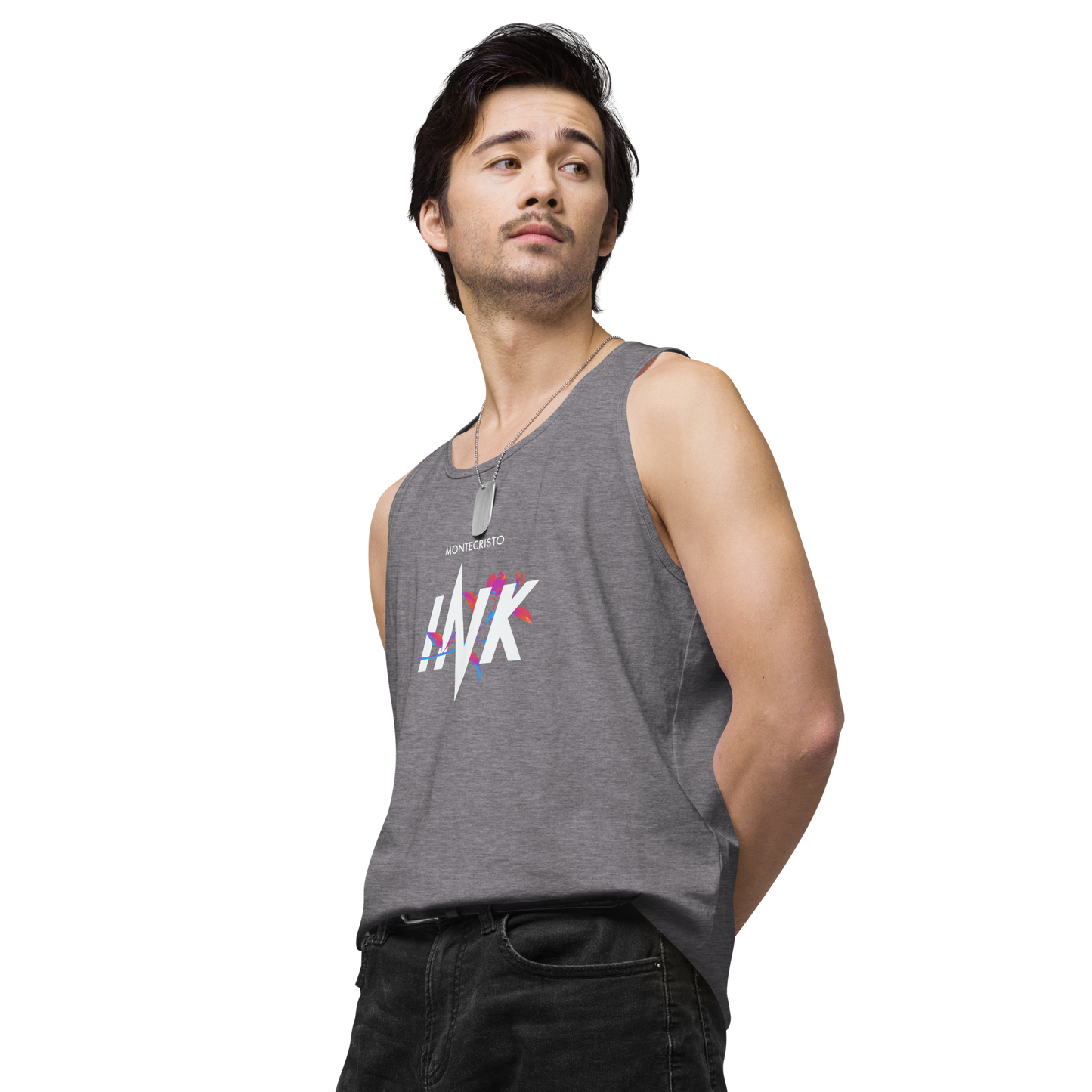 EliteBlend Premium Tank Top with "Montecristo Ink Floral" motif