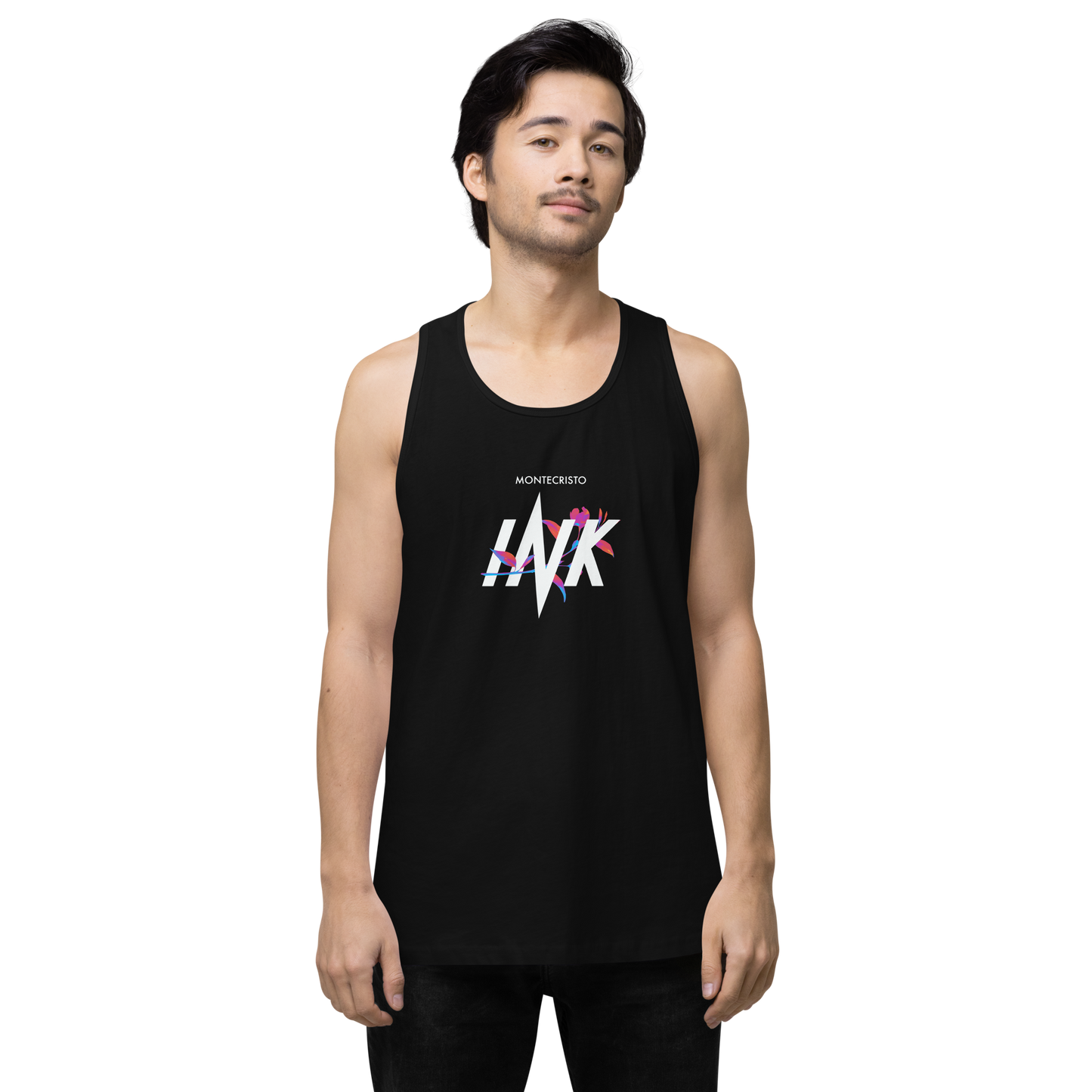 EliteBlend Premium Tank Top with "Montecristo Ink Floral" motif