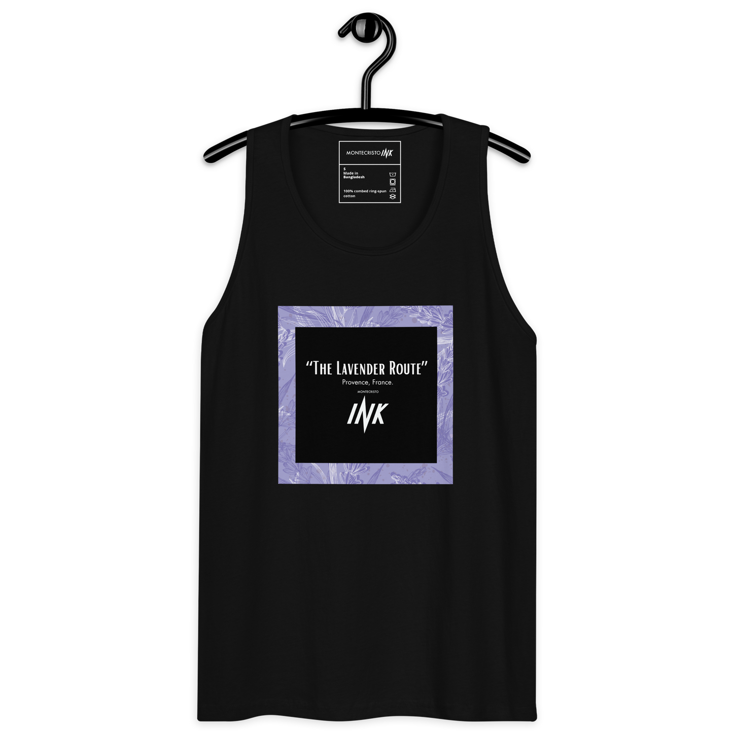 “The Lavender Route” motif EliteBlend Premium Tank Top