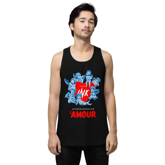 EliteBlend Premium Tank Top with Iconic “AMOUR” motif