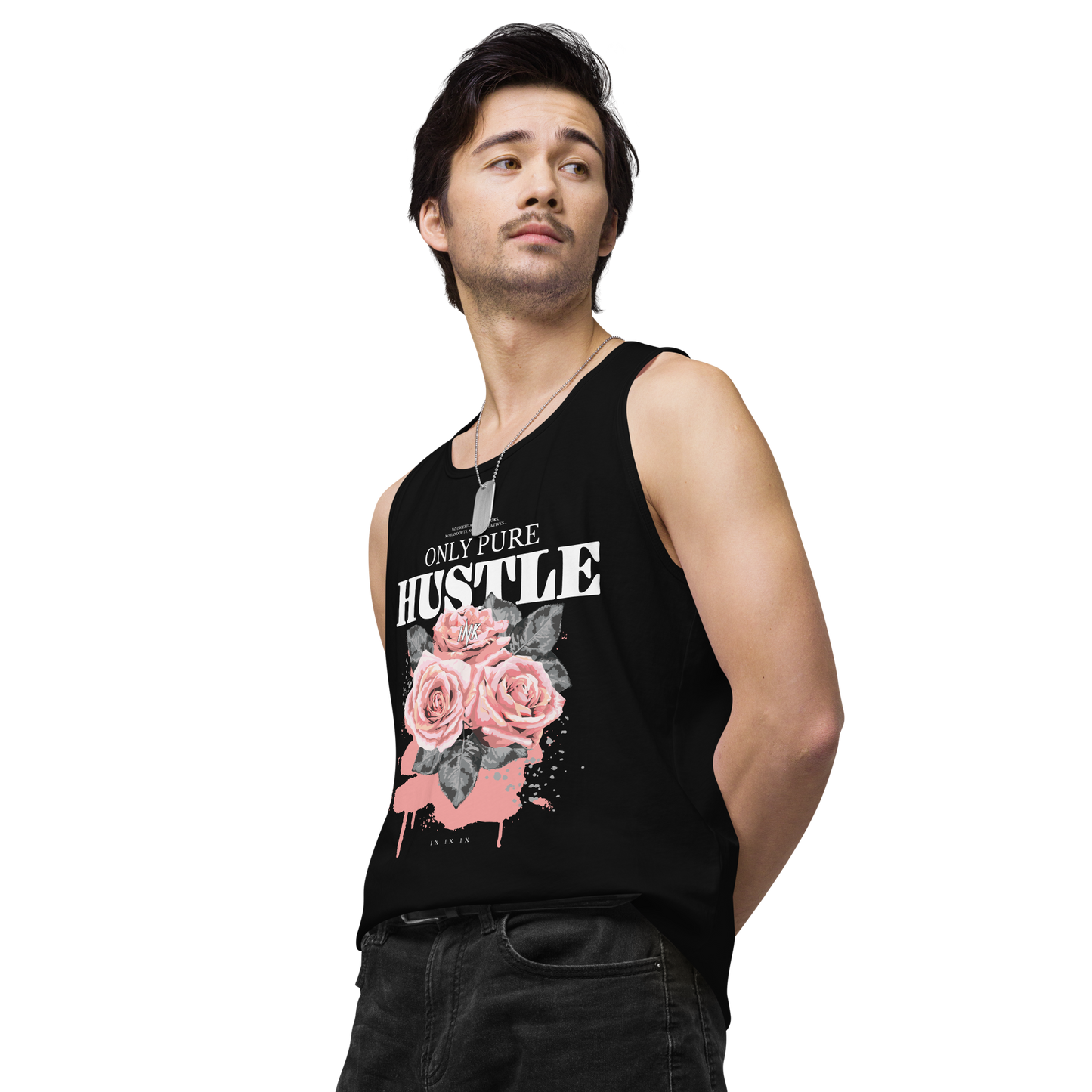 EliteBlend Premium Tank Top with "Only Pure Hustle" motif