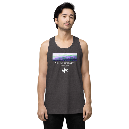 “The Lavender Route” motif EliteBlend Premium Tank Top