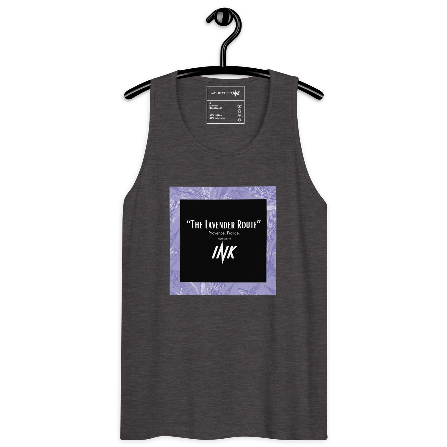 “The Lavender Route” motif EliteBlend Premium Tank Top