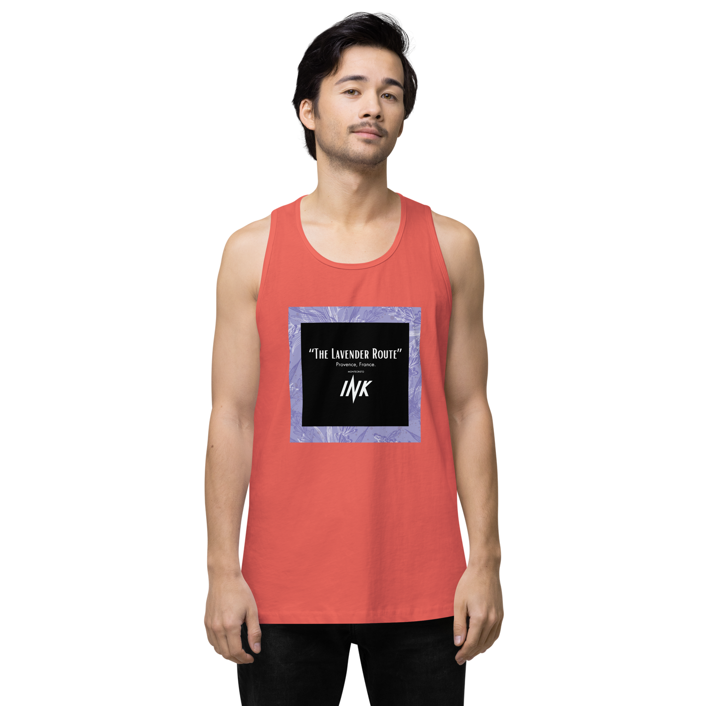 “The Lavender Route” motif EliteBlend Premium Tank Top