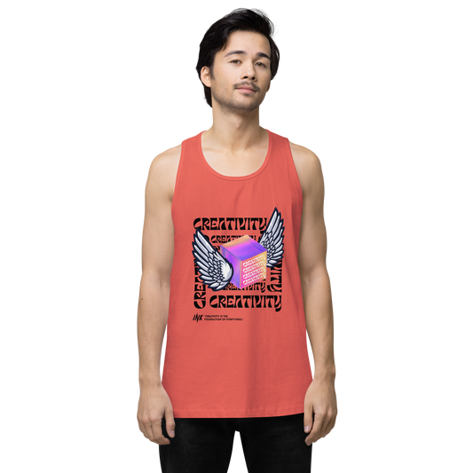 EliteBlend Premium Tank Top with Iconic "Cube of Creativity" print