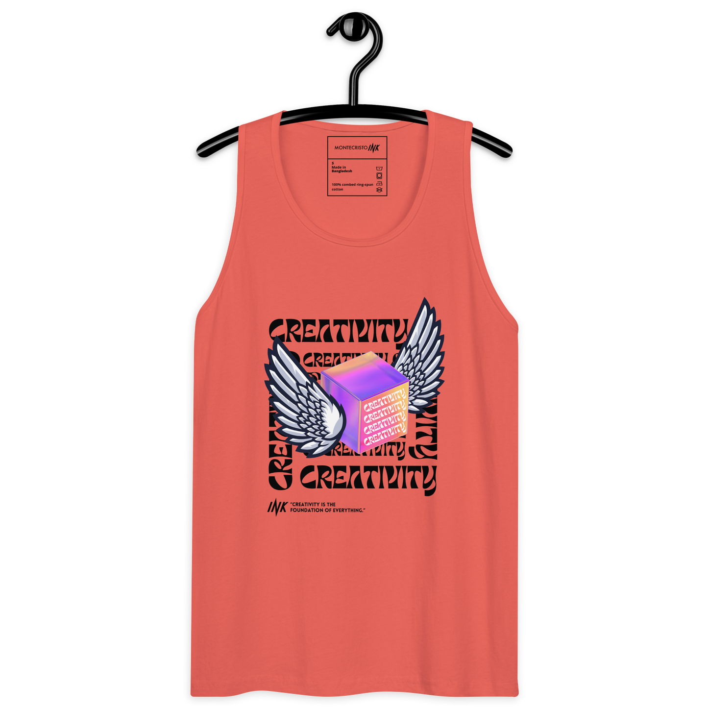 EliteBlend Premium Tank Top with Iconic "Cube of Creativity" print