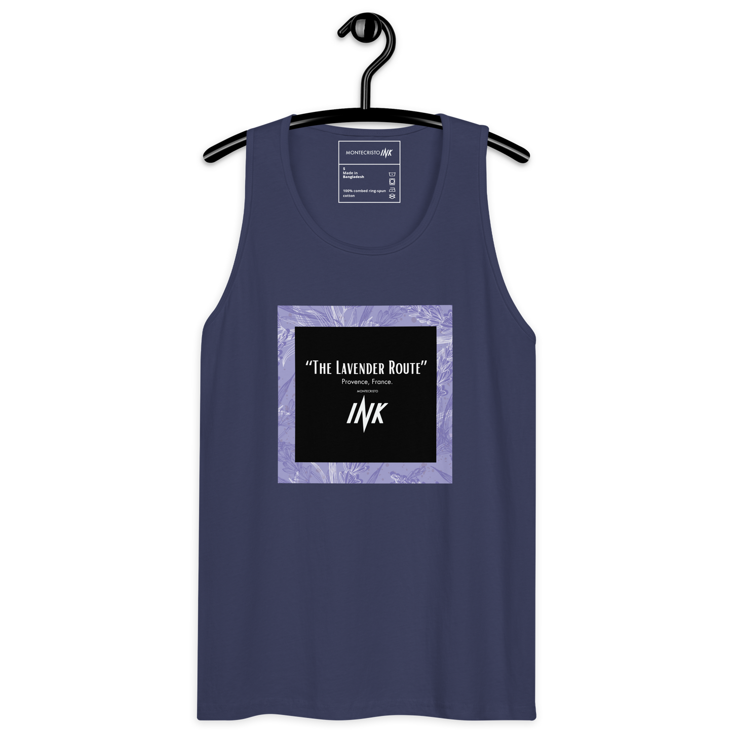 “The Lavender Route” motif EliteBlend Premium Tank Top