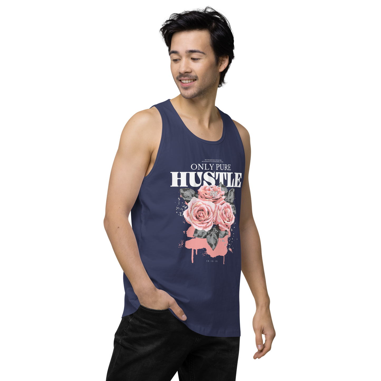 EliteBlend Premium Tank Top with "Only Pure Hustle" motif