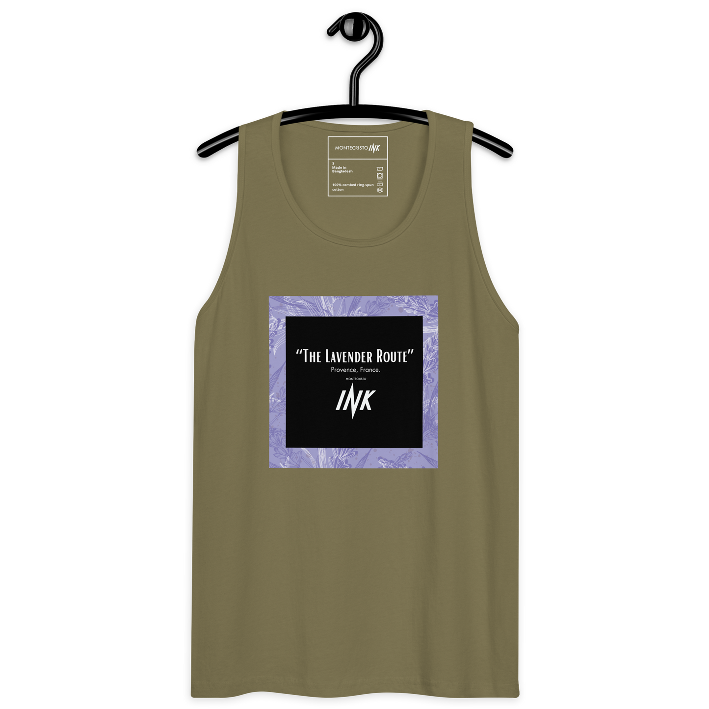 “The Lavender Route” motif EliteBlend Premium Tank Top