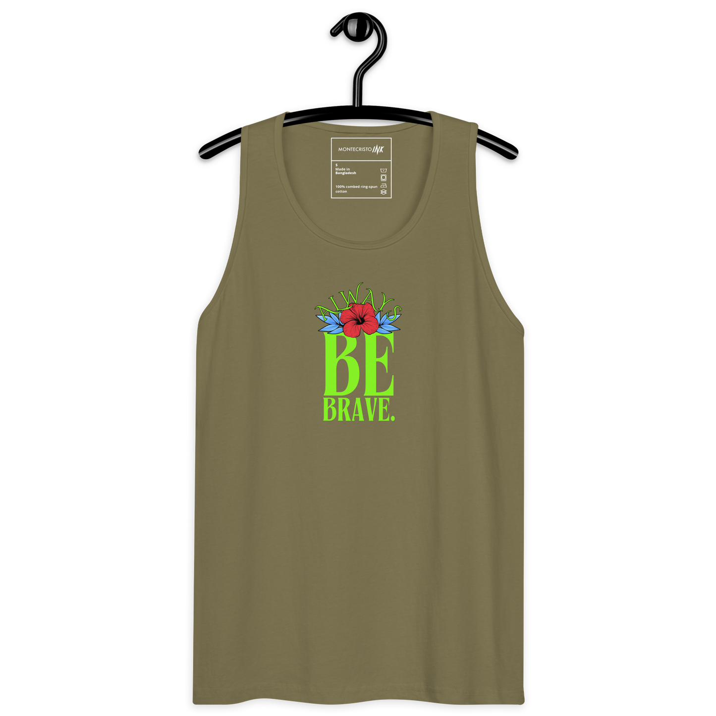 EliteBlend Premium Tank Top with “Always Be Brave” design