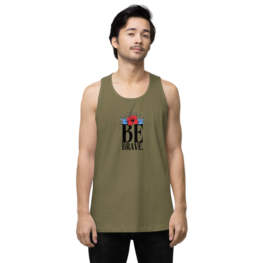 EliteBlend Premium Tank Top with “Always Be Brave” design