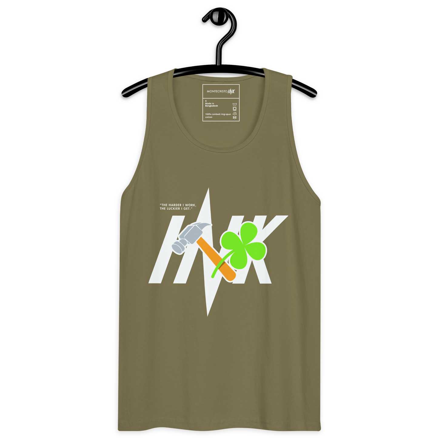 EliteBlend Premium Tank Top with Iconic “Lucky Worker” motif