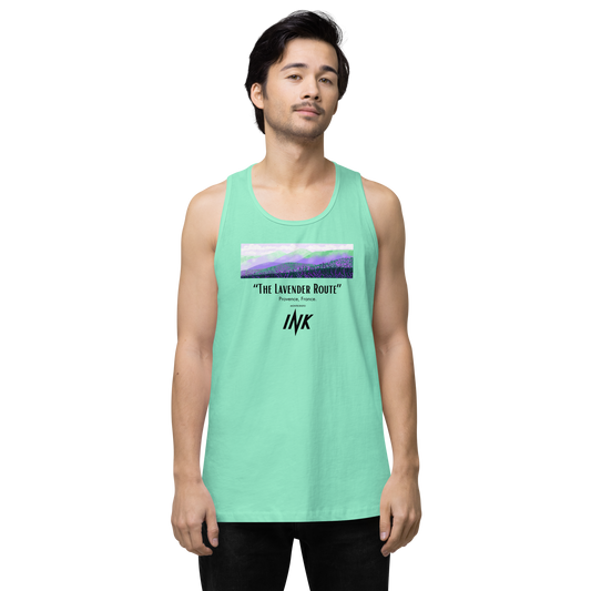 “The Lavender Route” motif EliteBlend Premium Tank Top