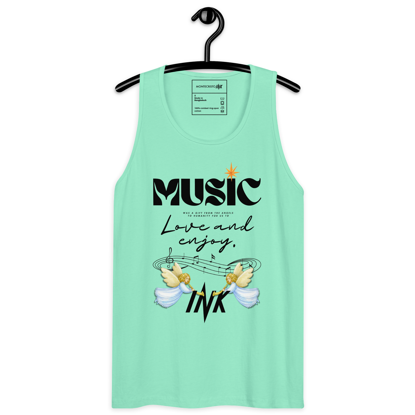 EliteBlend Premium Tank Top with "Music" motif