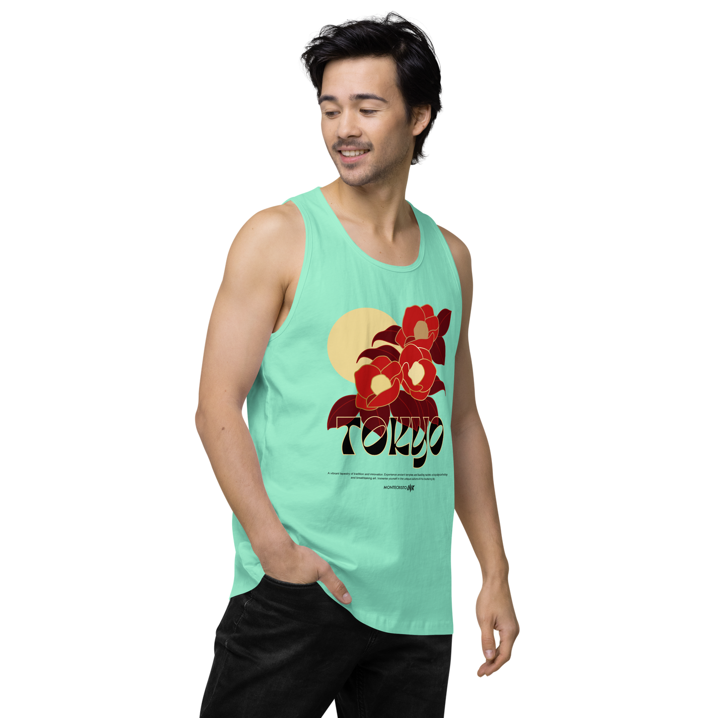 “Tokyo” print EliteBlend Premium Tank Top