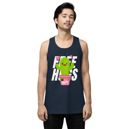 EliteBlend Premium Tank Top with "Free Hugs Today" design