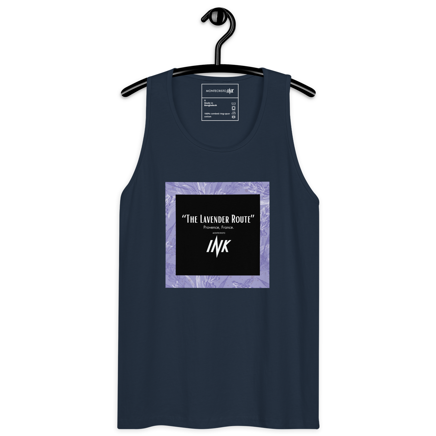 “The Lavender Route” motif EliteBlend Premium Tank Top