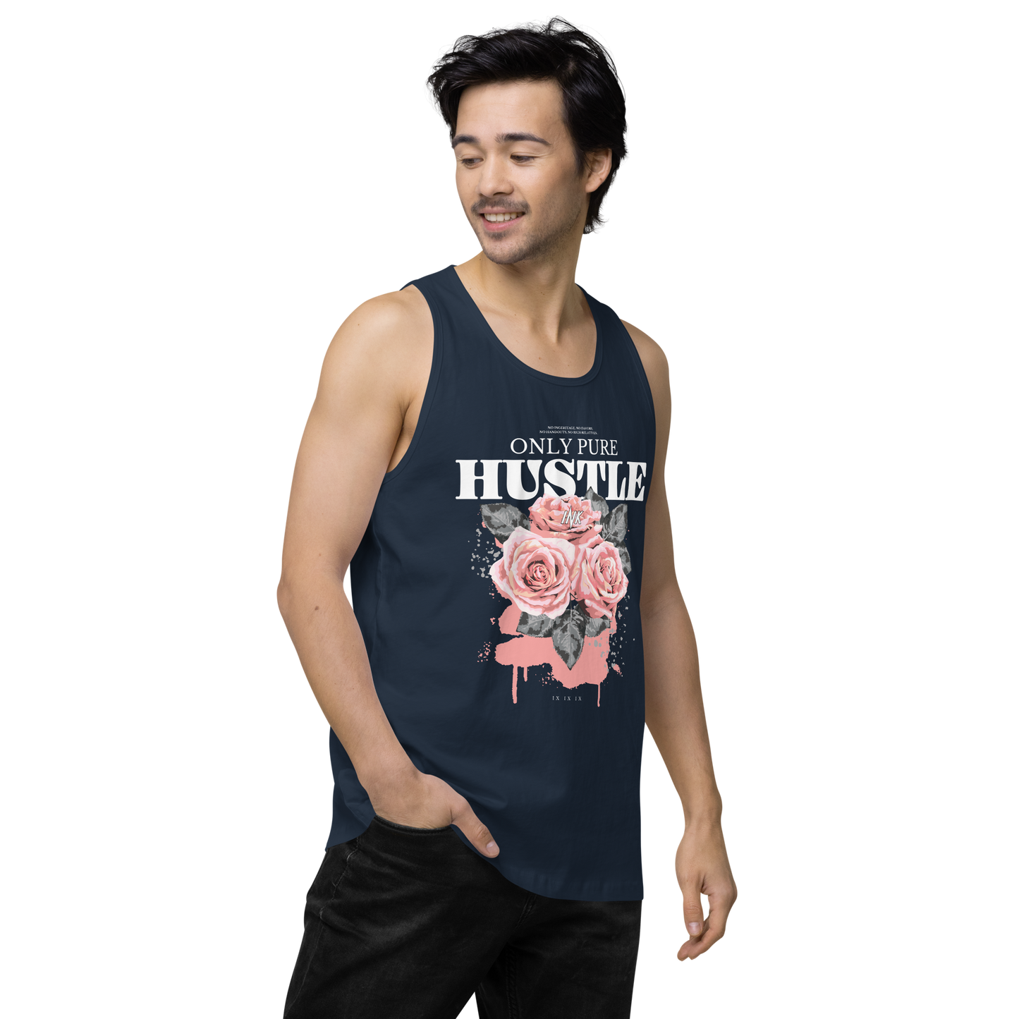 EliteBlend Premium Tank Top with "Only Pure Hustle" motif