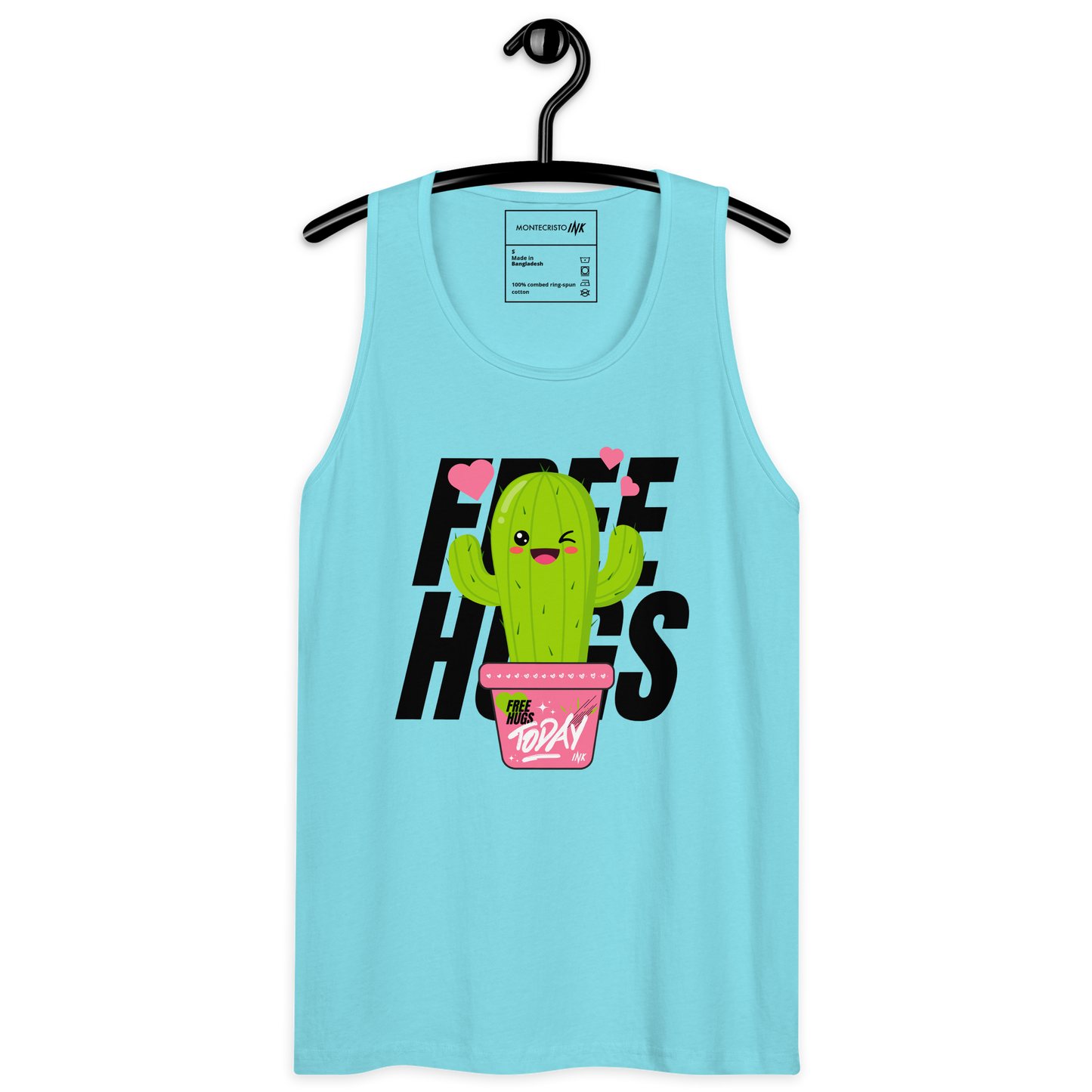 EliteBlend Premium Tank Top with "Free Hugs Today" design