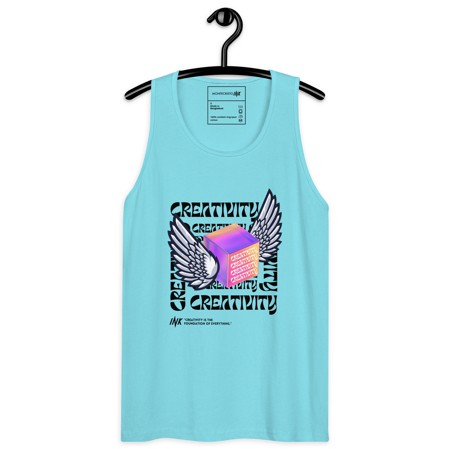 EliteBlend Premium Tank Top with Iconic "Cube of Creativity" print