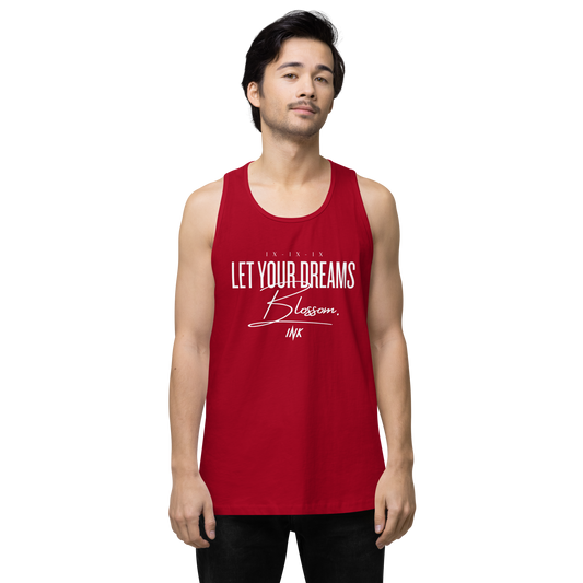 EliteBlend Premium Tank Top with "Let Your Dreams Blossom" design