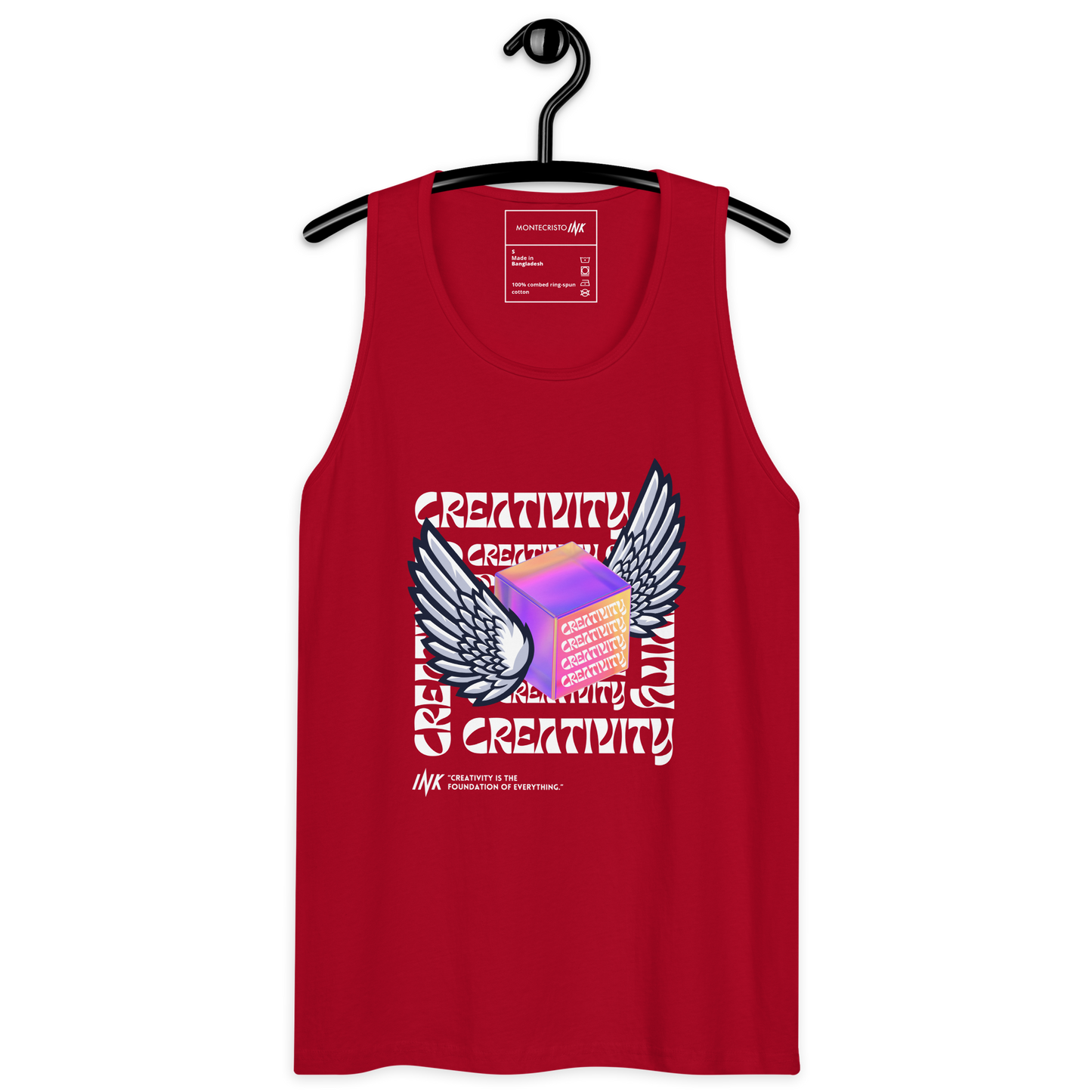 EliteBlend Premium Tank Top with Iconic "Cube of Creativity" print