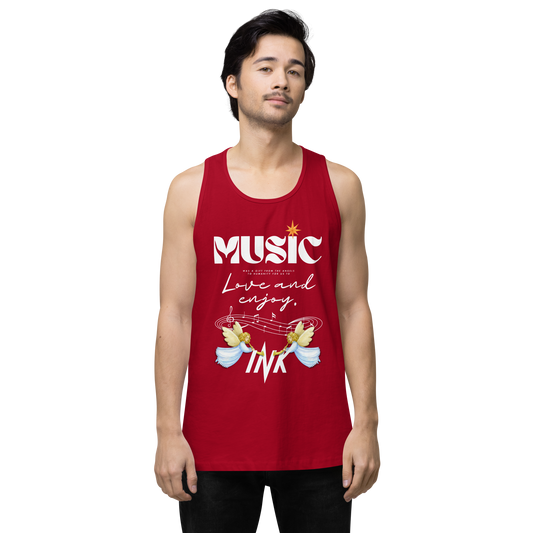 EliteBlend Premium Tank Top with "Music" motif