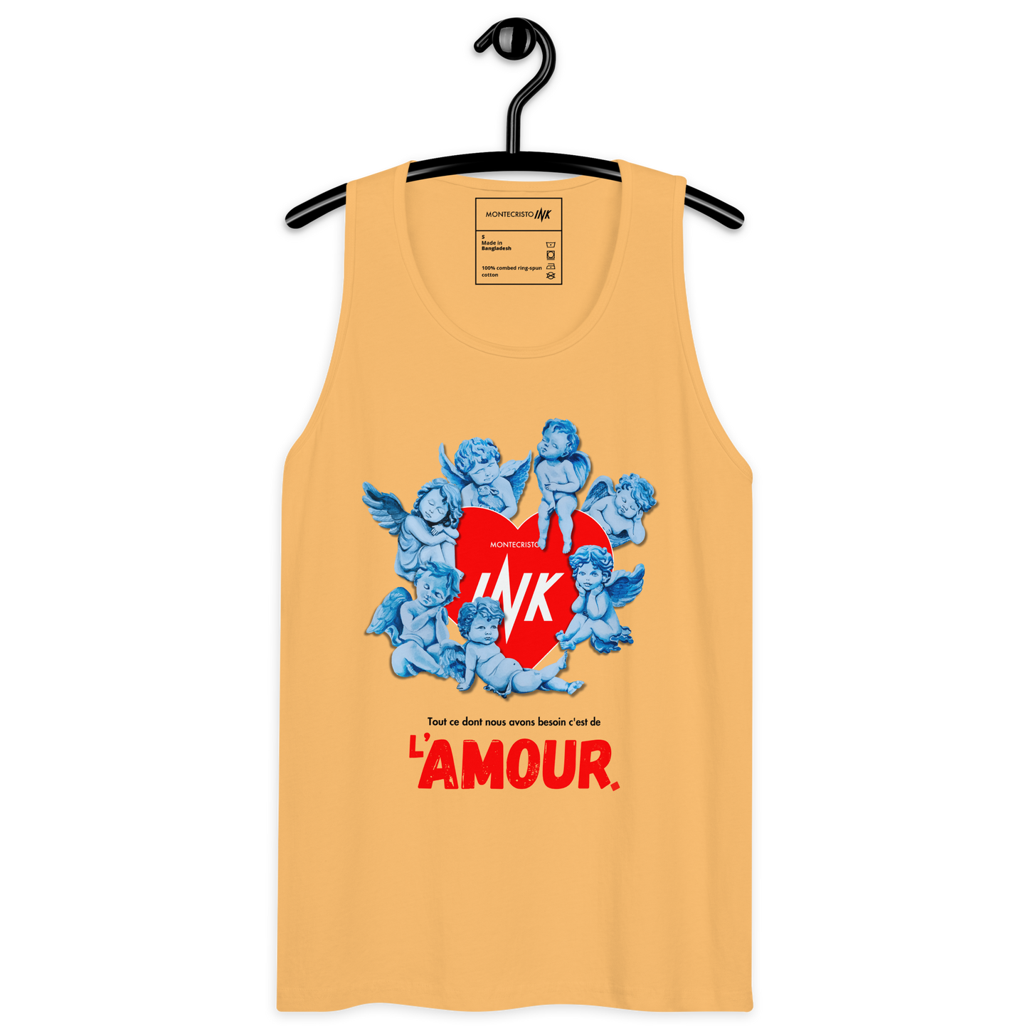 EliteBlend Premium Tank Top with Iconic “AMOUR” motif