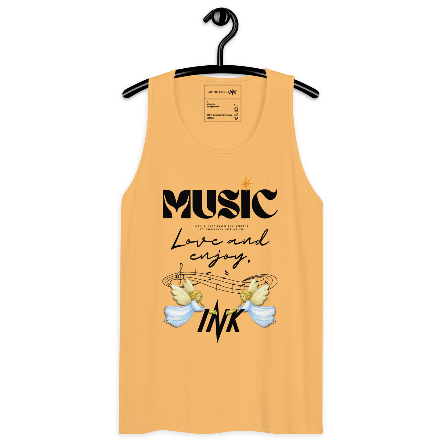 EliteBlend Premium Tank Top with "Music" motif