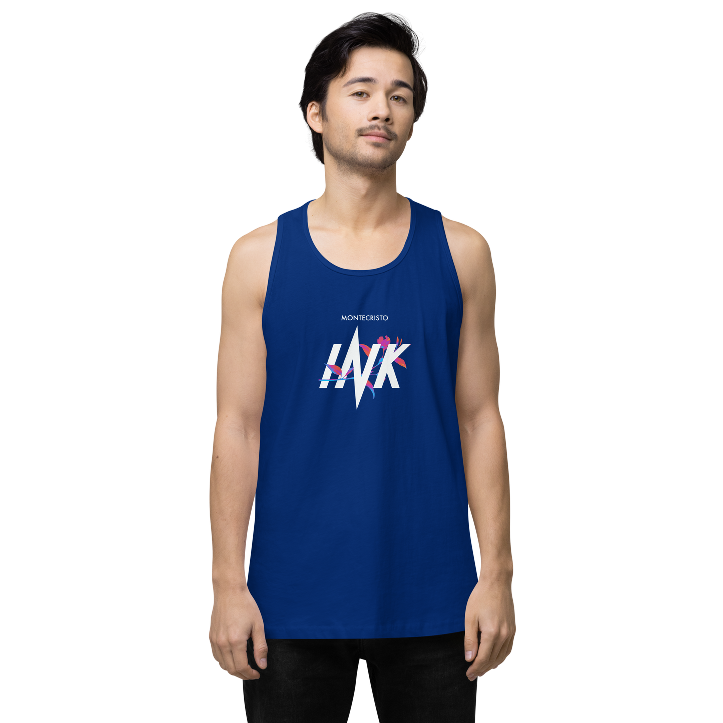 EliteBlend Premium Tank Top with "Montecristo Ink Floral" motif