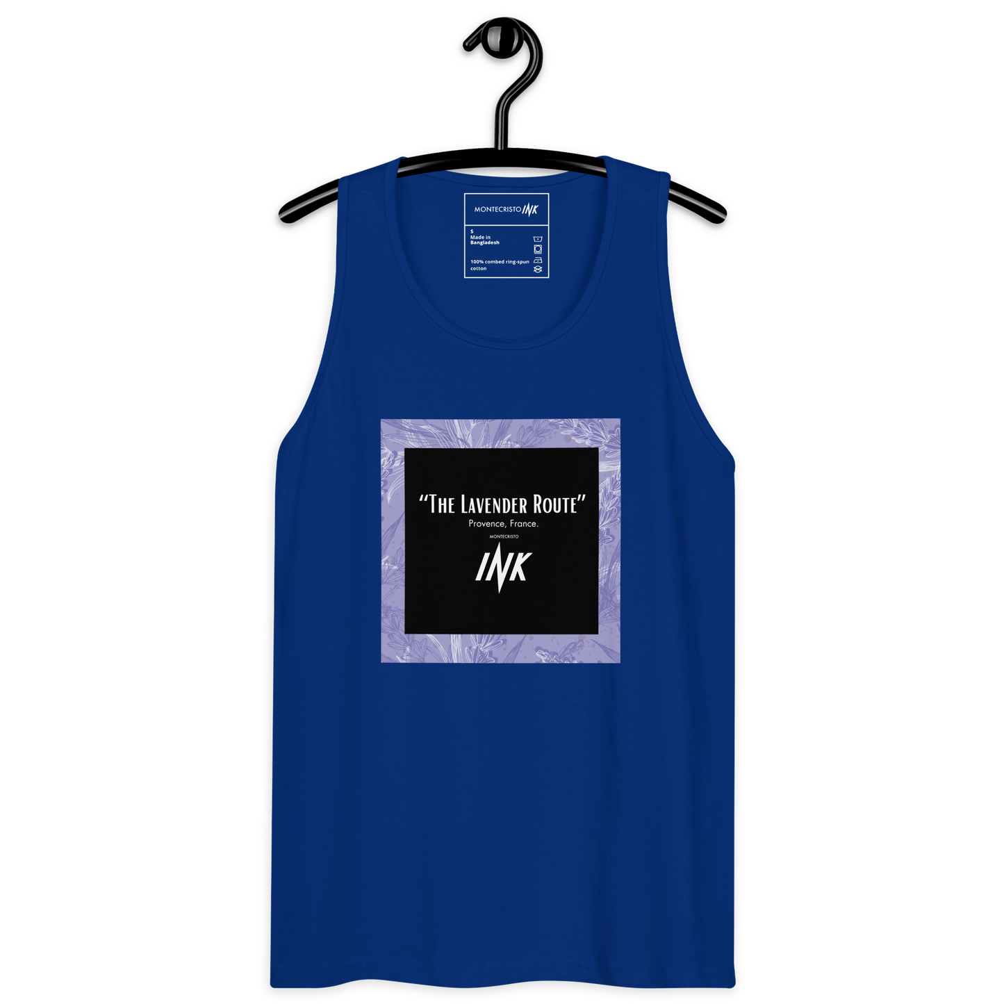 “The Lavender Route” motif EliteBlend Premium Tank Top