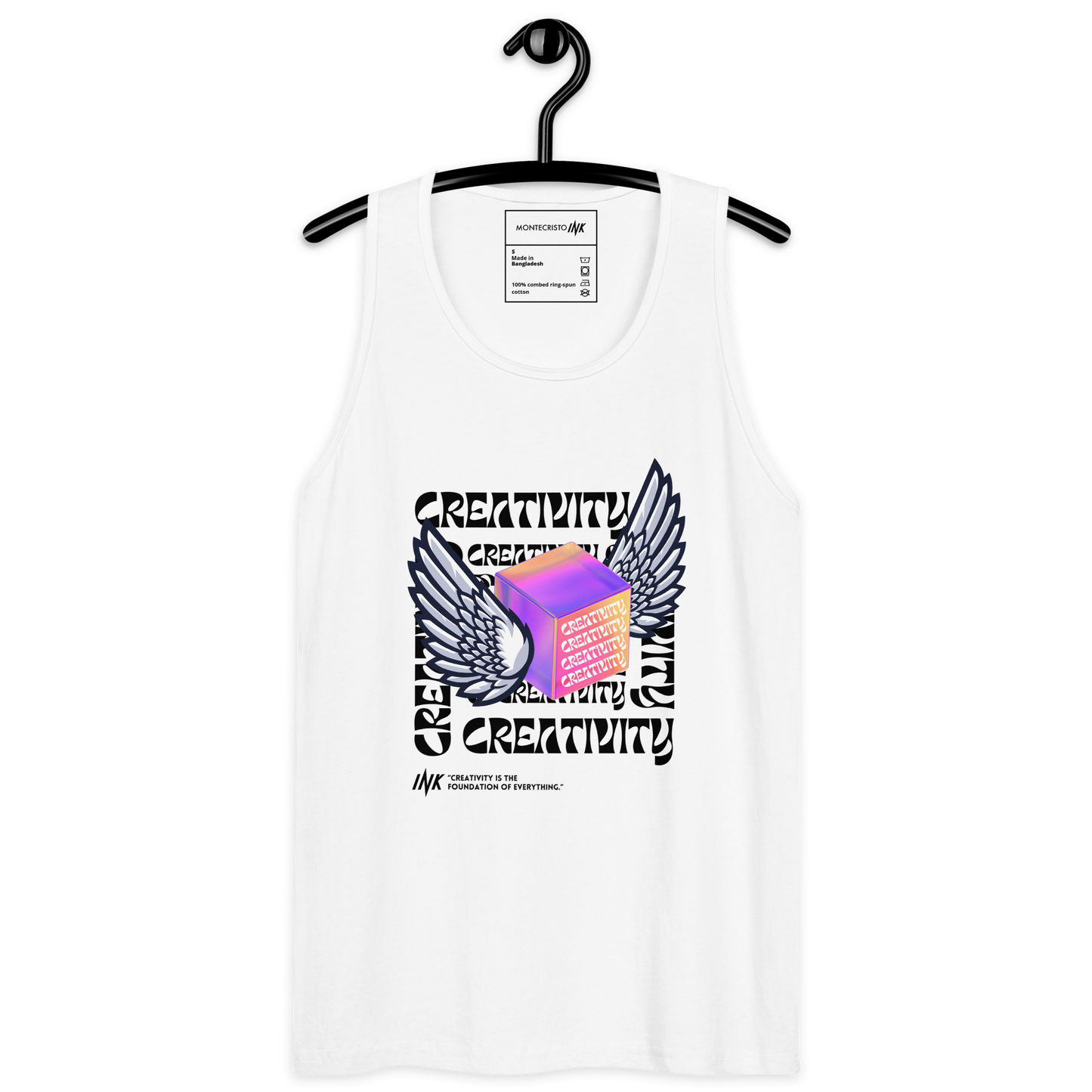 EliteBlend Premium Tank Top with Iconic "Cube of Creativity" print