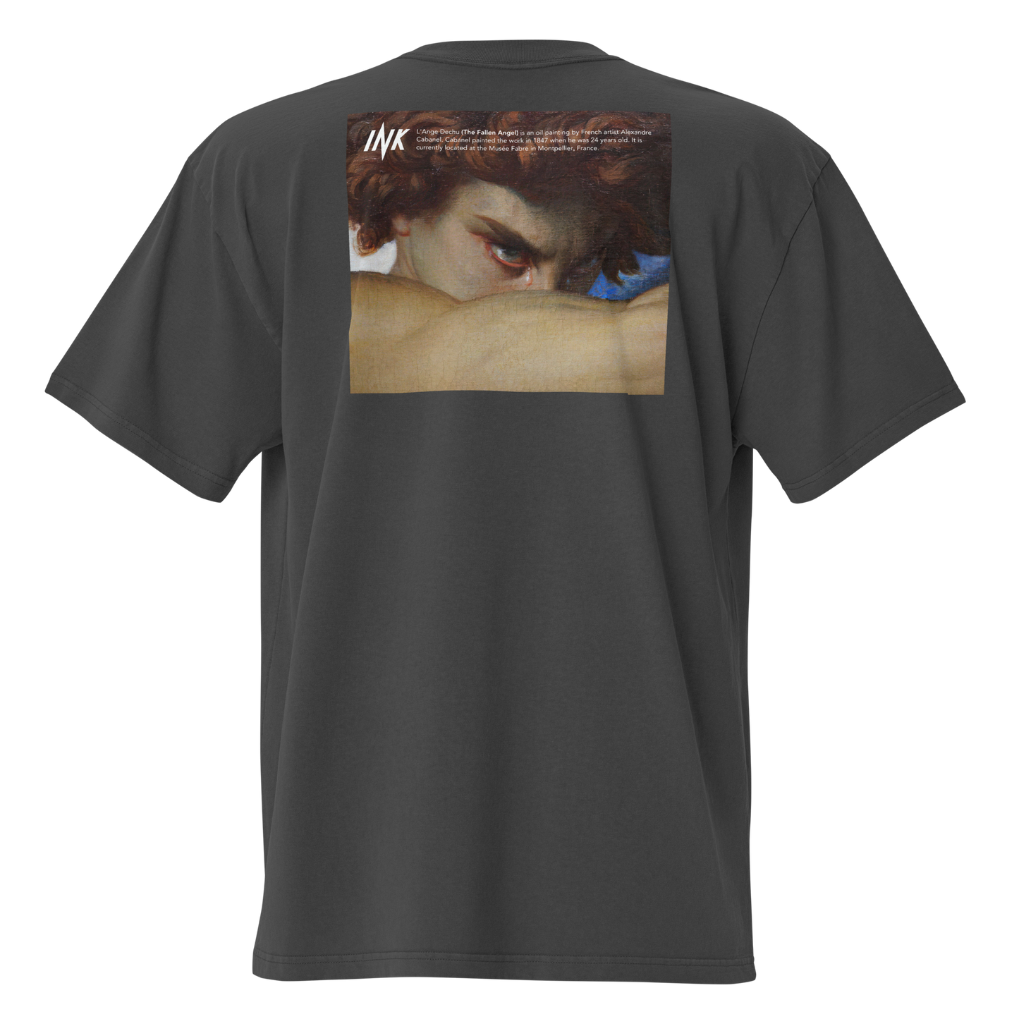 “L'Ange Dechu x Alexandre Cabanel” motif Oversized Retro Faded Tee