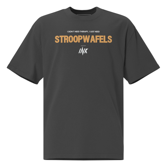 "I Don't Need Therapy, I Just Need STROOPWAFELS" Iconic Oversized Retro Faded Tee