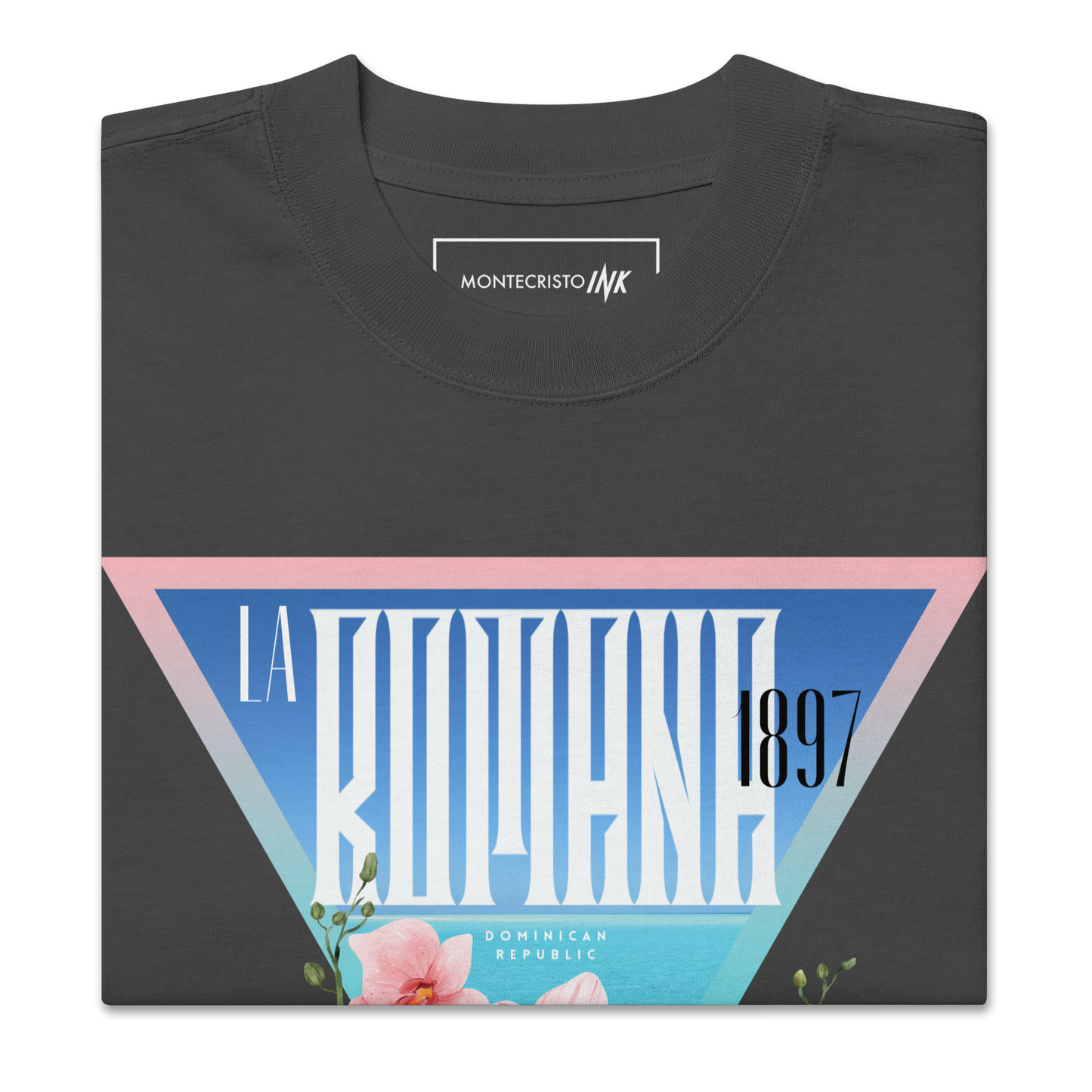 Oversized Retro Faded Tee with “La Romana, 1897” motif