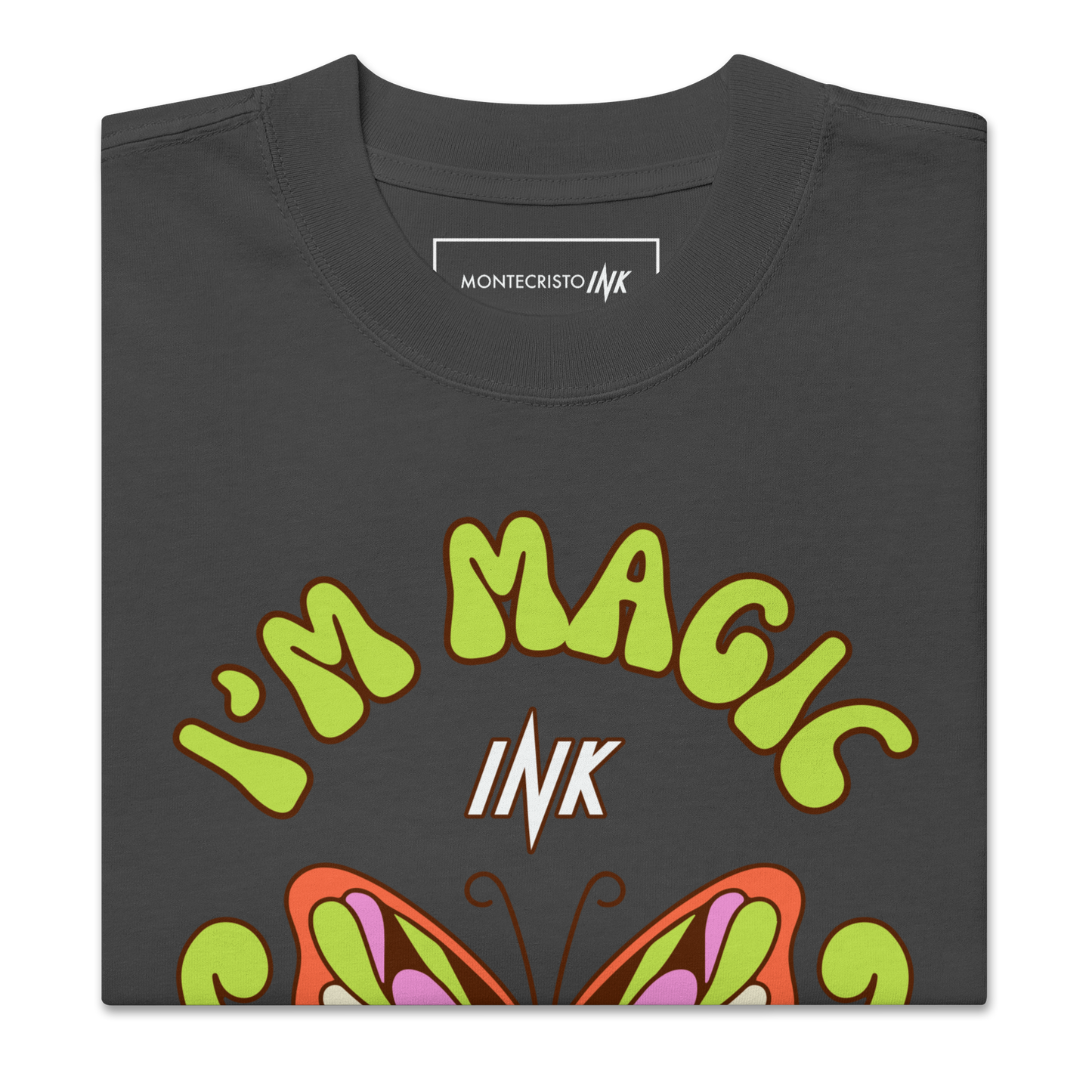 Oversized Retro Faded Tee with “I’m Magic - Ink” print