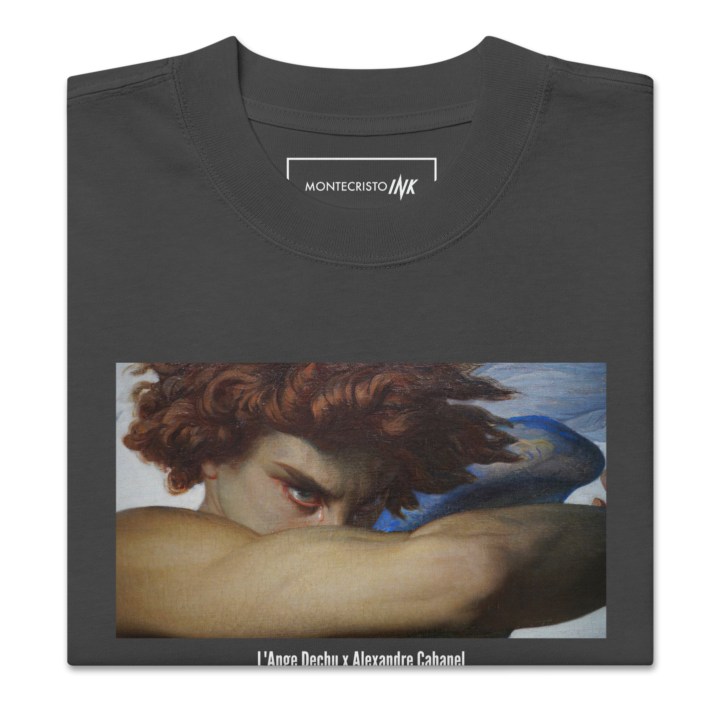 “L'Ange Dechu x Alexandre Cabanel” motif Oversized Retro Faded Tee