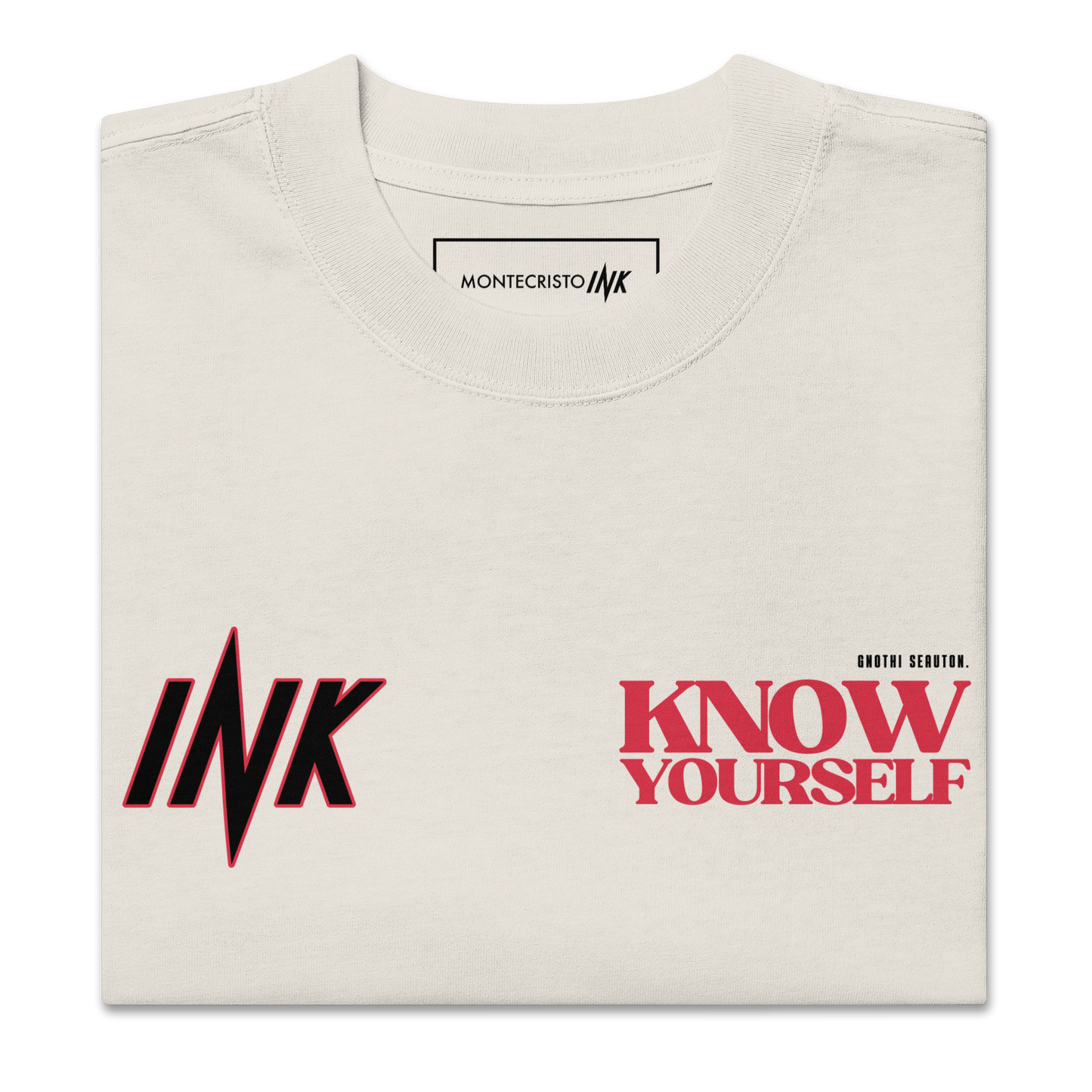 Oversized Retro Faded Tee with "Know Yourself" design