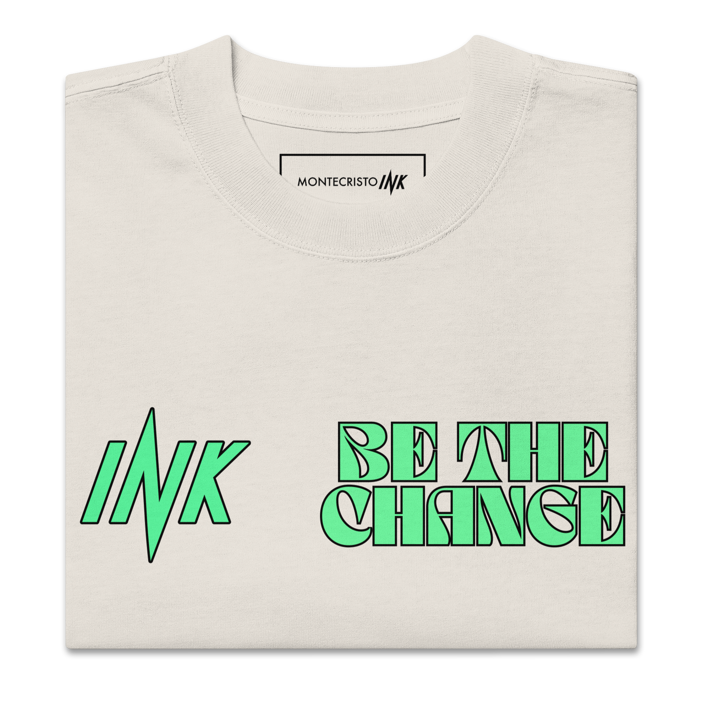 "Be The Change" Emblematic Oversized Retro Faded Tee