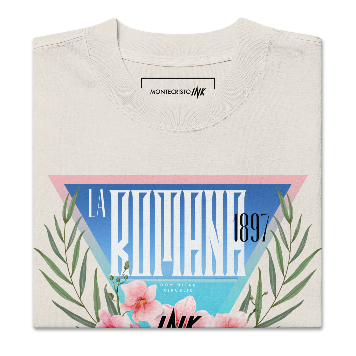 Oversized Retro Faded Tee with “La Romana, 1897” motif