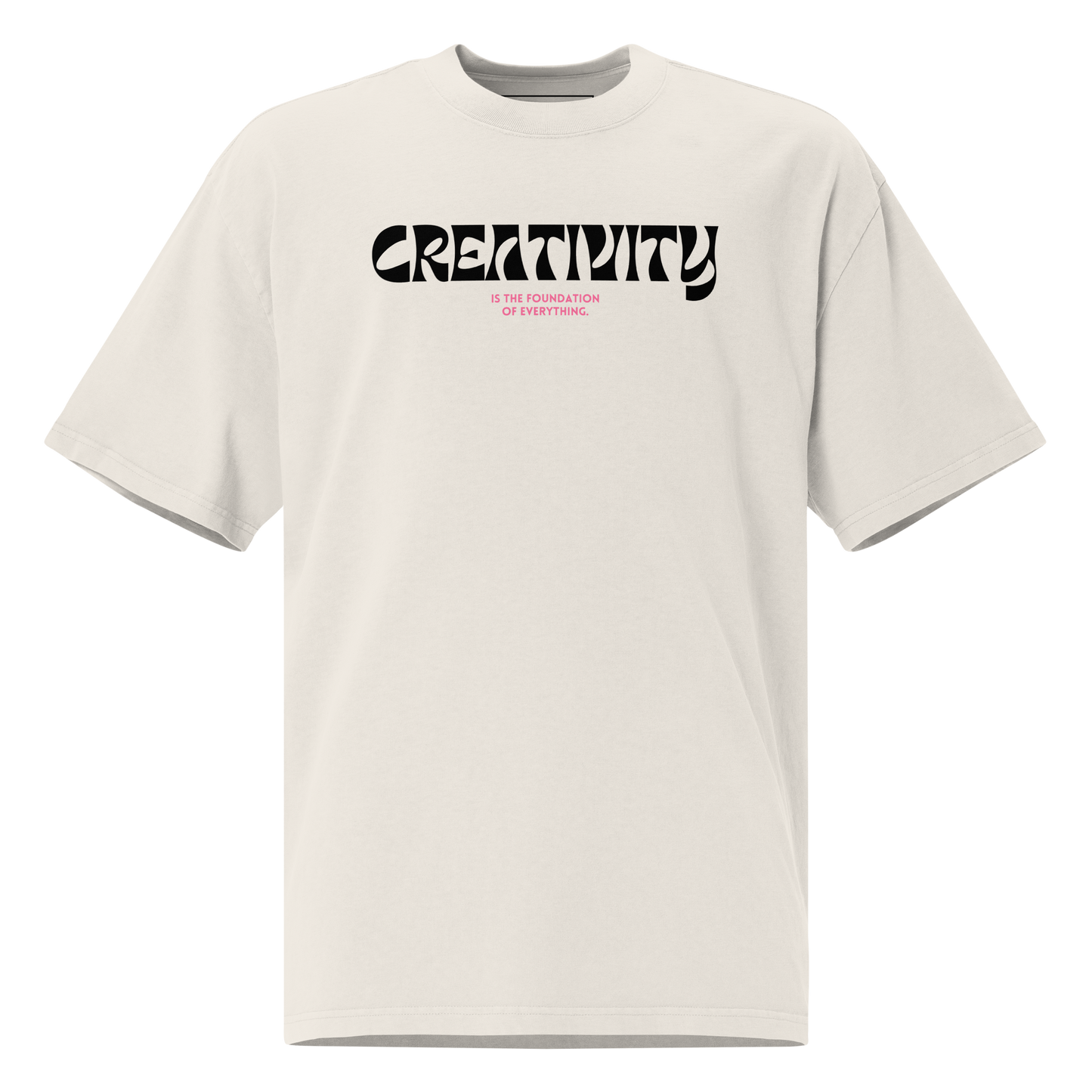 Oversized Retro Faded Tee with Iconic "Cube of Creativity" print