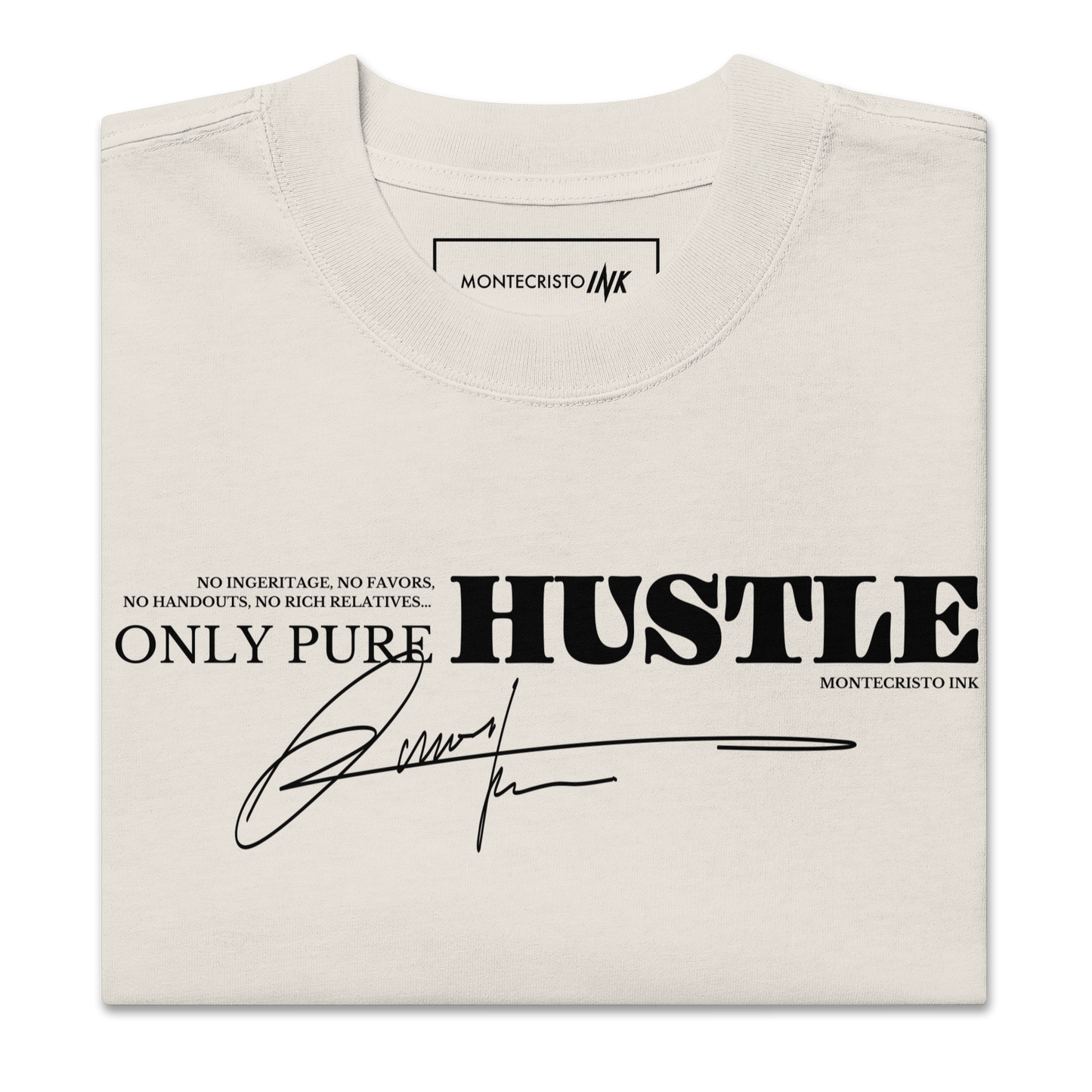 Oversized Retro Faded Tee with "Only Pure Hustle" motif