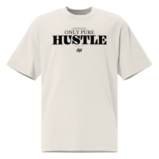 Oversized Retro Faded Tee with "Only Pure Hustle" motif