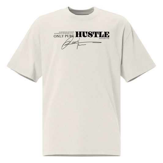 Oversized Retro Faded Tee with "Only Pure Hustle" motif